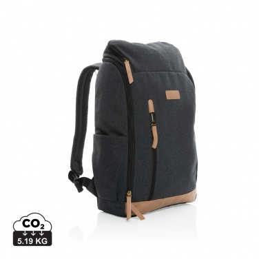 Logotrade Werbegeschenke das Foto: Impact AWARE™ 16 oz. r recyceltem canvas 15" Laptop-Rucksack