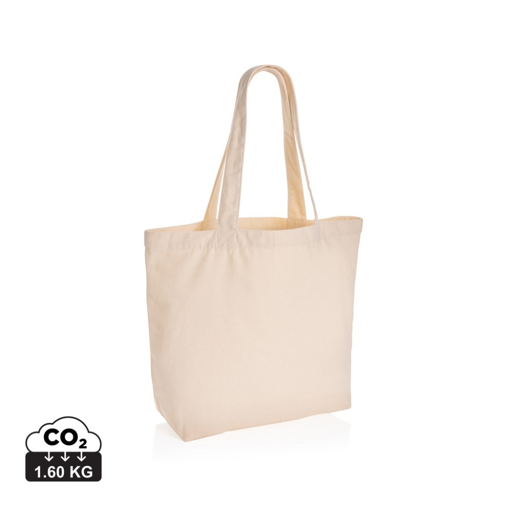 Logotrade Geschäftsgeschenke das Foto: Impact Aware™ 240g/m² rcCanvas Shopper + Tasche, ungefärbt