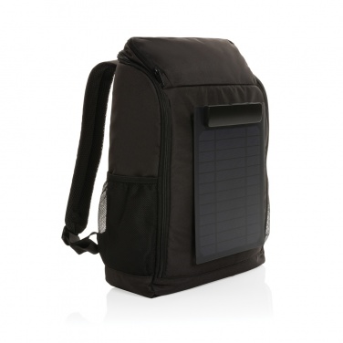 Logotrade Werbeartikel das Foto: Pedro AWARE™ RPET Deluxe Rucksack mit 5W Solar Panel