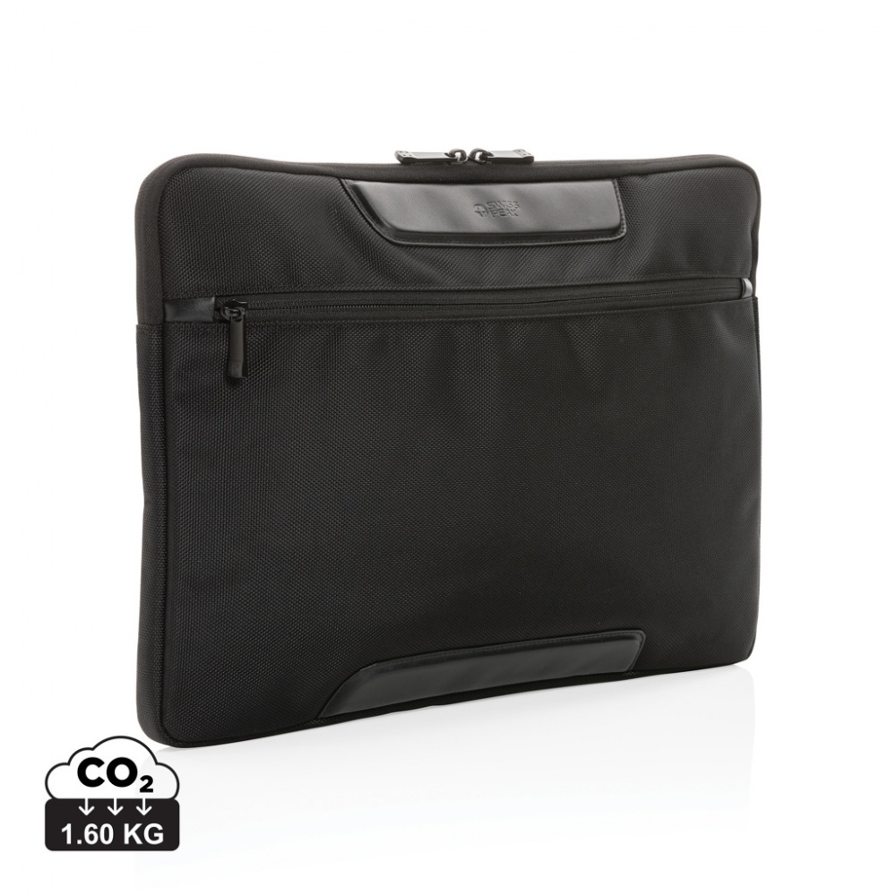 Logotrade werbemittel das Foto: Swiss Peak AWARE™ RPET Voyager 15.6" Laptop-Sleeve