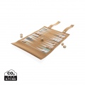 Britton faltbares Backgammon und Damespiel Set aus Kork, braun