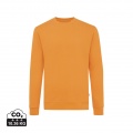 Iqoniq Zion Rundhals-Sweater aus recycelter Baumwolle, Sonnenuhr orange