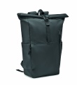 Rolltop-Rucksack 300D RPET, Schwarz