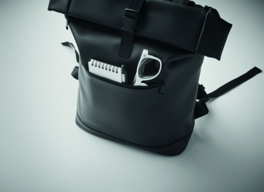 Logotrade Geschäftsgeschenke das Foto: 15" Rolltop-Rucksack PU