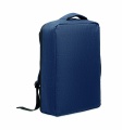 Ein sicherer 15-Zoll-Laptop-Rucksack aus 300D RPET mit einer 210D RPET-Fütterung und individuell anpassbarem Druck, Französische Marine