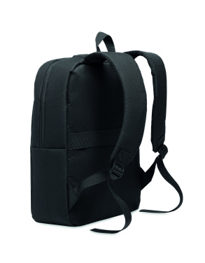 Logotrade Firmengeschenke das Foto: Ein Rucksack aus 600D RPET-Polyester mit 210D-Futter und individuell anpassbarem Druck