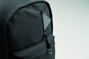 Logotrade Werbegeschenke das Foto: Ein 15-Zoll-Laptop-Rucksack aus recycelter Pre-Consumer-Baumwolle mit individuell anpassbarem Druck