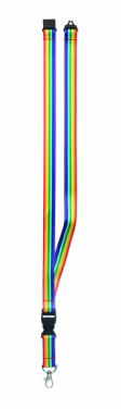 Logotrade Logogeschenke das Foto: Regenbogen Lanyard RPET