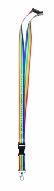 Logotrade Geschäftsgeschenke das Foto: Regenbogen Lanyard RPET