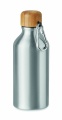 Trinkflasche Aluminium 400 ml, Mattsilber