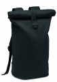 Rolltop-Rucksack Canvas, Schwarz