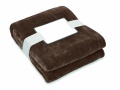 RPET-Flanell Fleece-Decke, Schokolade