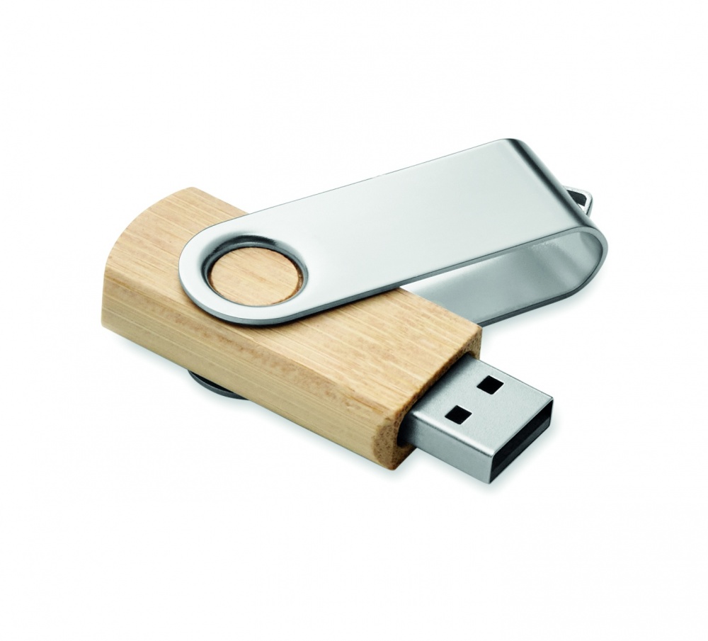 Logotrade Werbeartikel das Foto: Techmate Bambus USB 16GB       MO6898-40