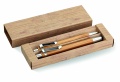 Set aus Bambus-Stift und -Bleistift, Holz