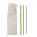 Bambus Trinkhalme-Set, Beige