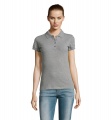 PASSION DAMEN POLO 170g, Grau Melange 2