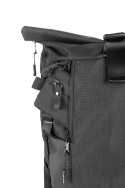 Logotrade werbemittel das Foto: Rolltop-Rucksack ELBERT Schwarzwolf