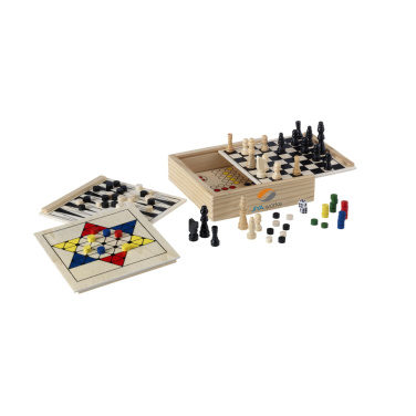 Logotrade werbemittel das Foto: WoodGame 5-in-1 Spielset