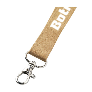 Logotrade Logogeschenke das Foto: Lanyard Kork 2 cm Schlüsselband