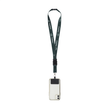 Logotrade Werbeartikel das Foto: Lanyard Promo Complete Sublimation RPET 2 cm mit Patch