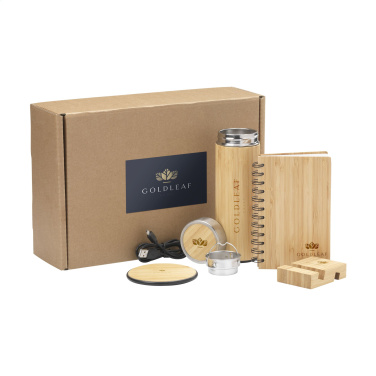 Logotrade Werbegeschenke das Foto: Merch-Set Bamboo Boost