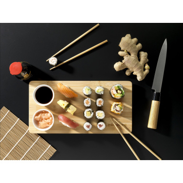 Logotrade werbemittel das Foto: Temaki Bambus Sushi Tablett Geschenkset