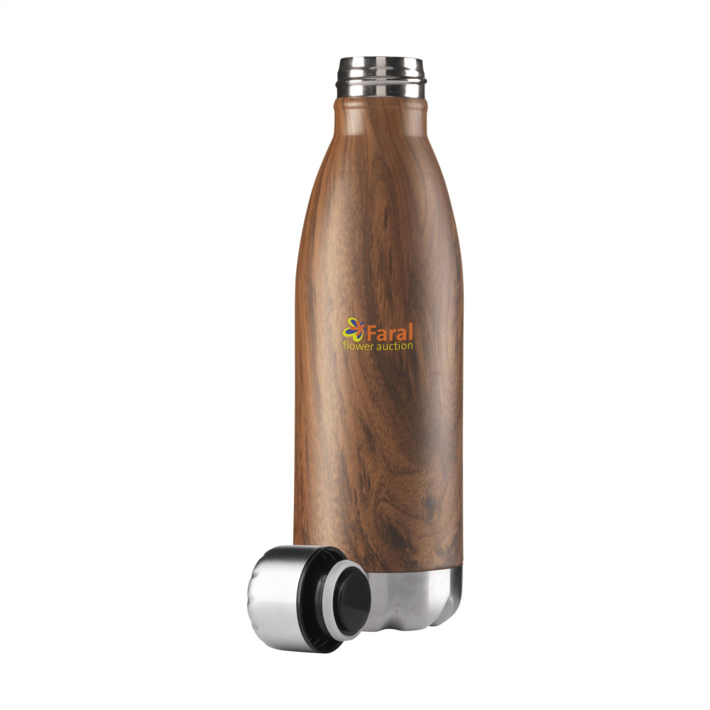 Logotrade Logogeschenke das Foto: Topflask Wood 500 ml Trinkflasche