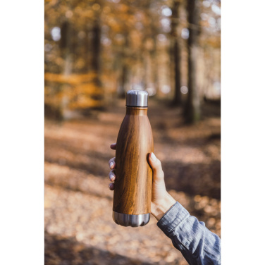 Logotrade Werbeartikel das Foto: Topflask Wood 500 ml Trinkflasche