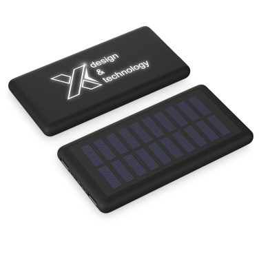 Logotrade Logogeschenke das Foto: SCX.design P30 8000 mAh Solar Powerbank mit Leuchtlogo