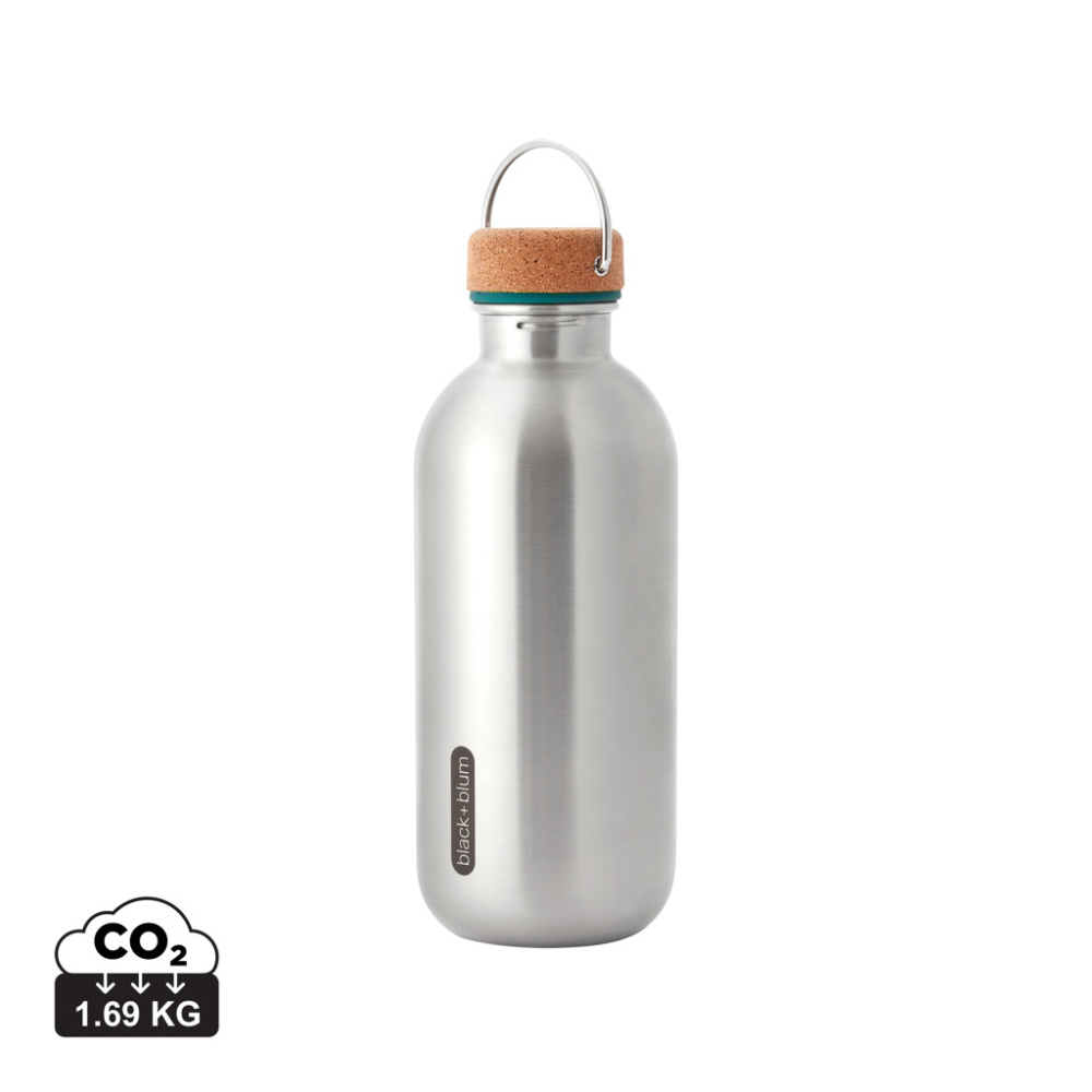 Logotrade Geschäftsgeschenke das Foto: Black+Blum Stahl-Wasserflasche 600ml