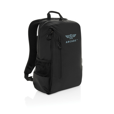 Logotrade Werbeartikel das Foto: Lima Aware™ RPET wasserabweisender 15,6" Laptop-Rucksack