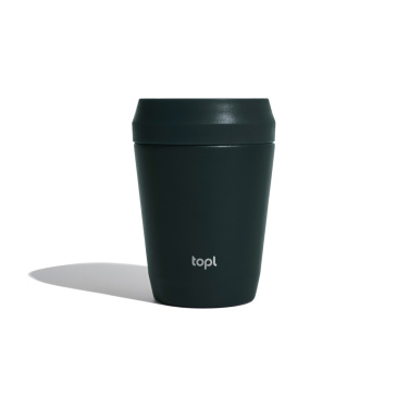 Logotrade Firmengeschenke das Foto: Topl-Trinkbecher aus rec. Stahl mit 360-Grad-Deckel 236ml