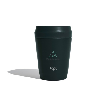 Logotrade Werbeartikel das Foto: Topl-Trinkbecher aus rec. Stahl mit 360-Grad-Deckel 236ml