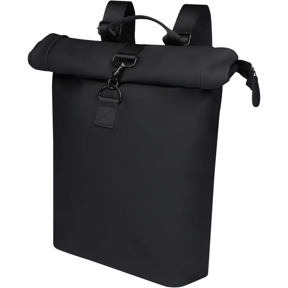 Logotrade Werbeartikel das Foto: Turner 15,6" GRS-recycelter Rolltop Laptop-Rucksack 12 L