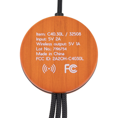 Logotrade Geschäftsgeschenke das Foto: Großes Kabel 4in1 mit beleuchtetem Logo - i5w