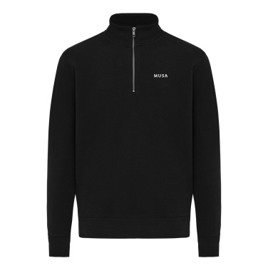 Logotrade Werbegeschenke das Foto: IQONIQ Elgon Quarter-Zip-Sweater aus rec. Baumwolle