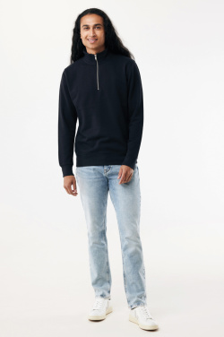 Logotrade Firmengeschenke das Foto: IQONIQ Elgon Quarter-Zip-Sweater aus rec. Baumwolle