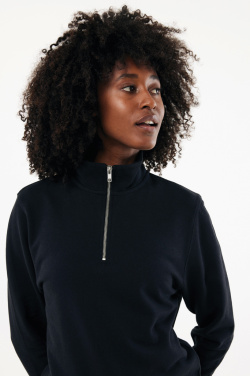 Logotrade Geschäftsgeschenke das Foto: IQONIQ Elgon Quarter-Zip-Sweater aus rec. Baumwolle