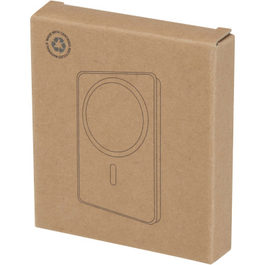 Logotrade Werbegeschenke das Foto: Acrab 15 W 5.000 mAh magnetische kabellose Powerbank mit 20 W PD aus recyceltem Kunststoff