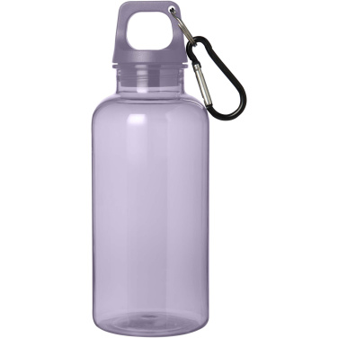 Logotrade Geschäftsgeschenke das Foto: Oregon 400 ml RCS-zertifizierte Trinkflasche aus recyceltem Kunststoff mit Karabiner 