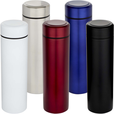 Logotrade Geschäftsgeschenke das Foto: Taylor 450 ml Doppelwand Isolierflasche aus Edelstahl mit Teesieb