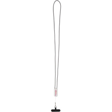Logotrade werbemittel das Foto: Anser Smartphone Lanyard aus recyceltem Kunststoff mit 27 W 5-in-1 integriertem Kabel