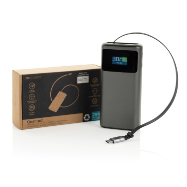 Logotrade Geschäftsgeschenke das Foto: Quantum RCS Ultra-Fast 45W 10.000mAh Powerbank mit Display