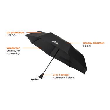 Logotrade werbemittel das Foto: Nordic Drift Trail 23" AWARE™ RPET Automatik-Schirm UPF 50+