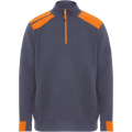 Maverick Pullover für Herren mit halbem Reißverschluss, 280 g/m2, Blei / Orange