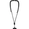 Vega verstellbares, recyceltes Smartphone Lanyard, Schwarz