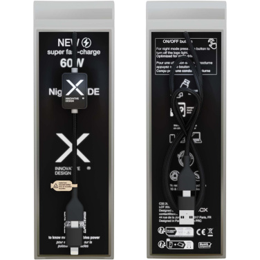 Logotrade werbemittel das Foto: SCX.design C32 60W Ladekabel mit Schalter und Leuchtlogo