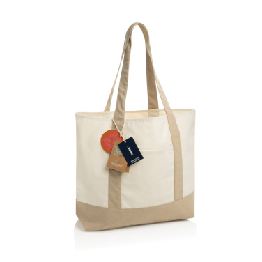 Logotrade Logogeschenke das Foto: SHOP LOCAL AWARE™ Tasche aus recycelter Baumwolle, 350g/m²