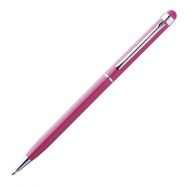 Logo trade promotional merchandise picture of: Ball pen with touch pen 'New Orleans'  color pink