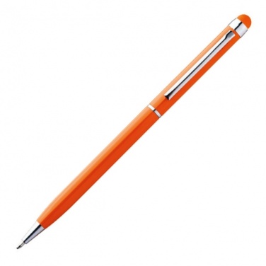 Logotrade promotional product picture of: Ball pen with touch pen 'New Orleans'  color orange